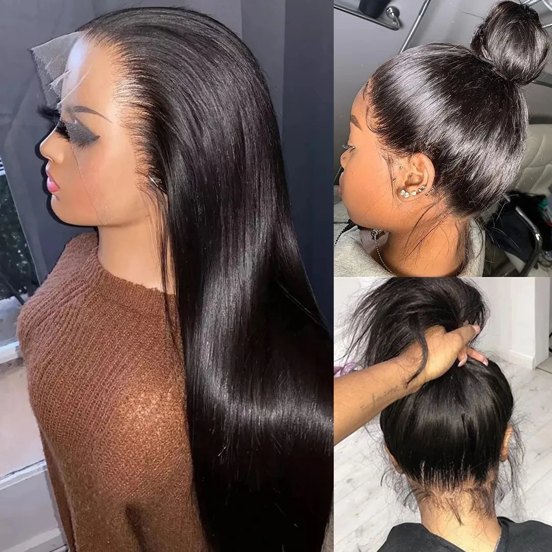 Brazilian Straight Human Hair Lace Frontal Wig for Black Women. Mommy Hustle Nation Beauty Tingz Storefront